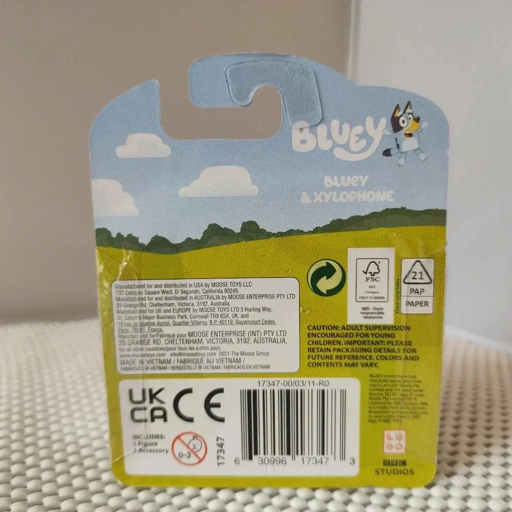 Bluey Cartoon Bluey and Xylophone Figure NWT